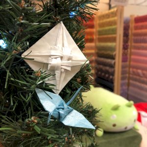 This weekends a holiday origami class! Saturday, December 7th: Intermediate "Braided Paper Fold" and "Rose Crane" taught by Guillermo Pico. Sunday, December 8th: Easy "Origami Ornament" taught by Rod Culver. Space is limited so come early if you want to learn!
