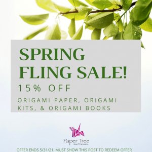 15% off origami paper, origami kits & origami books in store only! You must show this post in store to redeem. Nearlist exclusive! Offer ends 5/31/21.