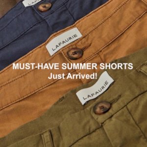 We are open!   New shorts for summer just in from Paris!