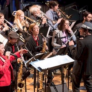 SFJAZZ's community big band Monday Night Band (directed by Adam Theis) performs in Miner Auditorium tonight at 7.30pm, FREE TO ALL, and you can also stream it live!