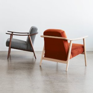Nicely designed pieces have just been added to the Gus furniture line. The Baltic chair is our fave with its Nordic style, great curves and all wood joinery. Available in solid ash or walnut, leather or fabric. Imagine a pair of these by the fireplace! Stop in or call to order.