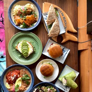 Summer Menu is Live. Tasty, humble, and affordable food perfect for the beach and delivery. Come check out this super cute & comfy Ocean Beach Cafe where the largest Non Alcoholic beverage selection is making a lot of waves!